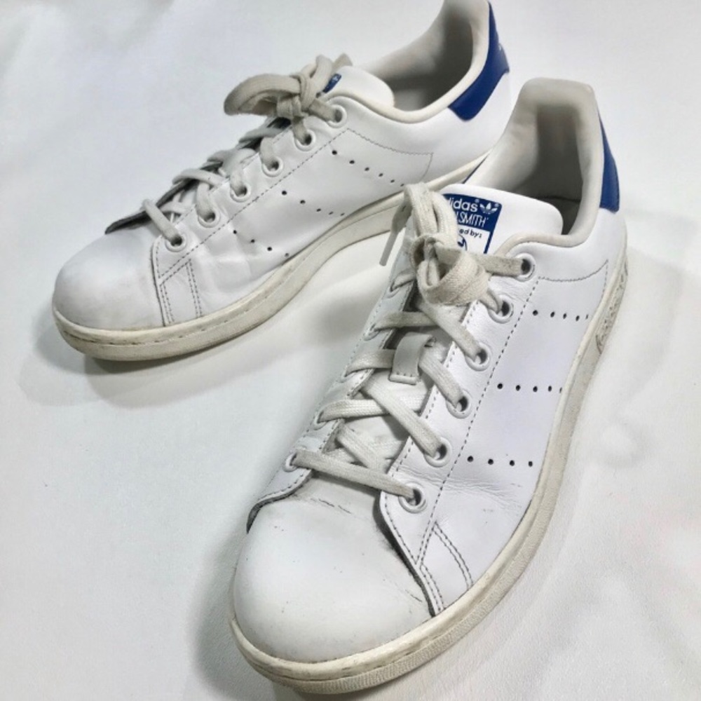 Adidas Stan Smith White Blue  38 1/2 Mens 6
